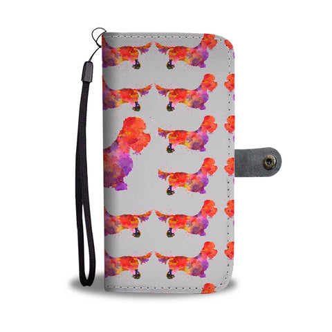 Dandie Dinmont Terrier Dog 2nd Pattern Print Wallet Case-Free Shipping