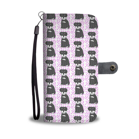 Miniature Schnauzer Dog Pattern Print Wallet Case-Free Shipping