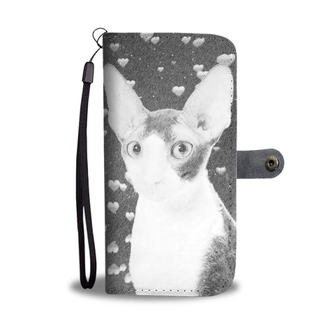 Cornish Rex Cat Print Wallet Case-Free Shipping