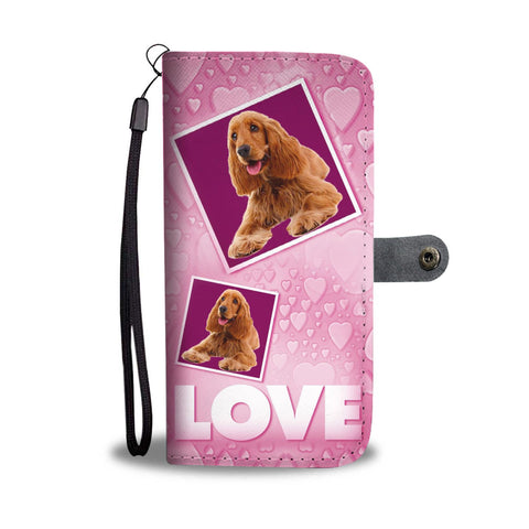 Cocker Spaniel Dog with Love Print Wallet Case-Free Shipping