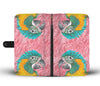 Lovely Blue Headed Parrot Print Wallet Case-Free Shipping