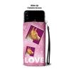 Basenji Dog with Love Print Wallet Case-Free Shipping