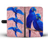 Amazing Hyacinth Macaw Parrot Print Wallet Case-Free Shipping