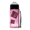 Australian Terrier Dog with Love Print Wallet Case-Free Shipping