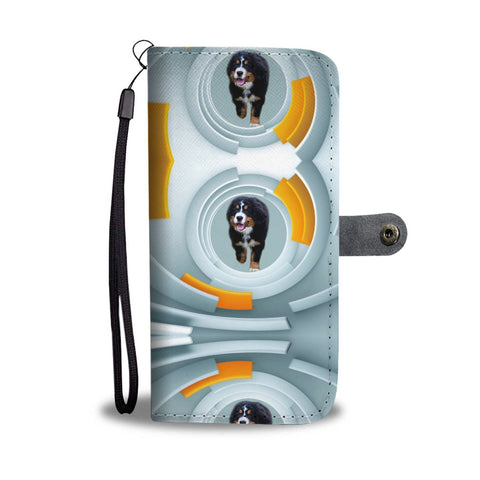 Amazing Bernese Mountain Dog Print Wallet Case-Free Shipping