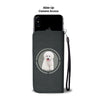 Cute Bichon Frise Dog In Circle Print Wallet Case-Free Shipping