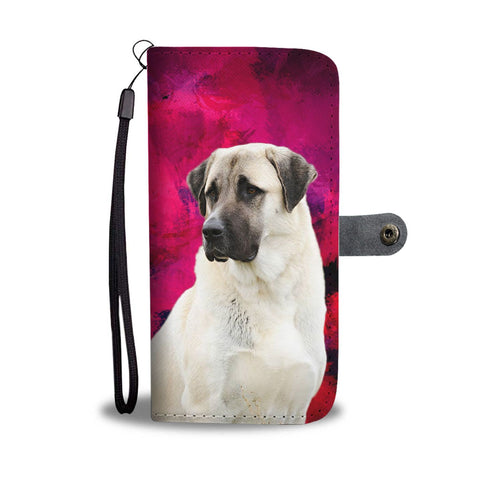 Anatolian Shepherd On Pink Print Wallet Case- Free Shipping