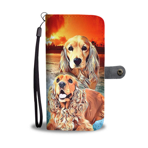 Cute English Cocker Spaniel Print Wallet Case- Free Shipping