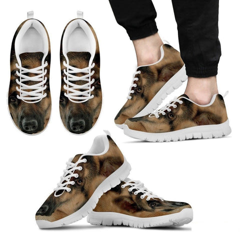 Amazing German Shepherd Print (Black/White) Running Shoes For Men-Free Shipping Limited Edition-Paww-Printz-Merchandise