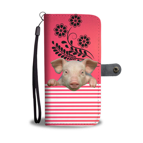 Miniature pig Print Wallet Case-Free Shipping