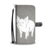 Middle White Pig Print Wallet Case-Free Shipping