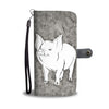 Cute Middle White Pig Print Wallet Case-Free Shipping