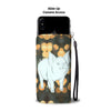 Cute Middle White Pig with slide lights Print Wallet Case-Free Shipping