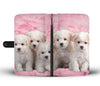 Bichon Frise Puppies Print Wallet Case- Free Shipping