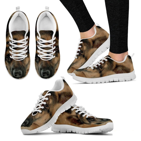 Amazing German Shepherd Print (Black/White) Running Shoes For Women-Free Shipping-Paww-Printz-Merchandise