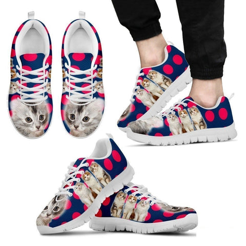 Beautiful American Curl Cat Print Sneakers For Men- Free Shipping-Paww-Printz-Merchandise