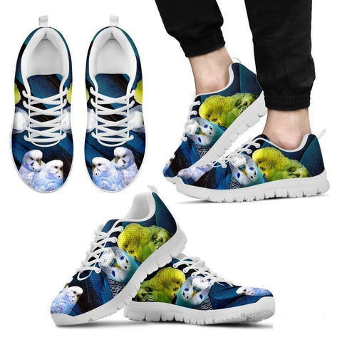 Budgerigars Parrot Print Running Shoe For Men- Free Shipping-Paww-Printz-Merchandise
