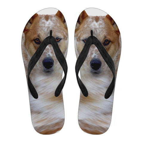 Australian Cattle Print Flip Flops For Women- Free Shipping-Paww-Printz-Merchandise