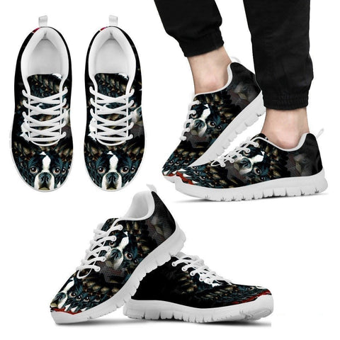 Boston Terrier Dog Print Running Shoe Men - Free Shipping-Paww-Printz-Merchandise