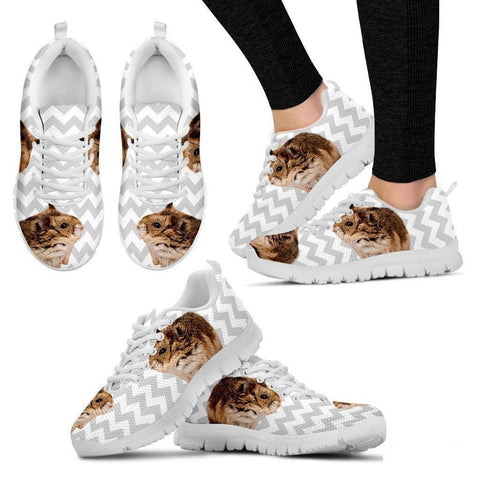 Djungarian Hamster Print (Black/White) For Women-Free Shipping-Paww-Printz-Merchandise