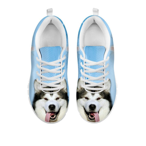 Laughing Alaskan Malamute Print Sneakers For Women- Free Shipping-For 24 Hours Only-Paww-Printz-Merchandise