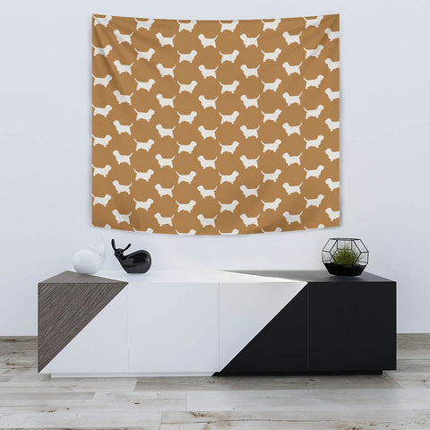 Petit Basset Griffon Vendeen Dog Pattern Print Tapestry