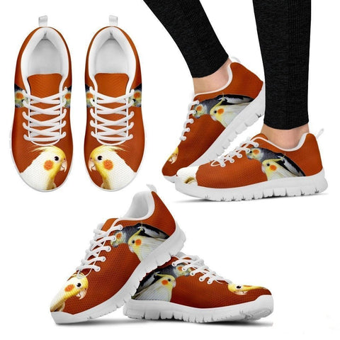 Cockatiel Parrot Print Running Shoes For Women-Free Shipping-Paww-Printz-Merchandise