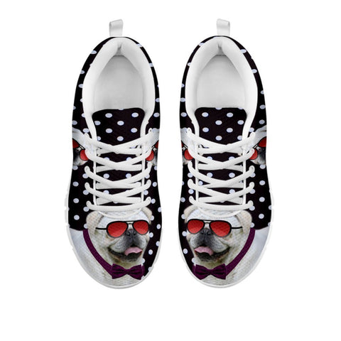 Cute Pug Dog Glasses With Tie Print Running Shoes For Women-Free Shipping-For 24 Hours Only-Paww-Printz-Merchandise