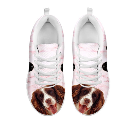 English Springer Spaniel Pink Print Sneakers For Women- Free Shipping-For 24 Hours Only-Paww-Printz-Merchandise