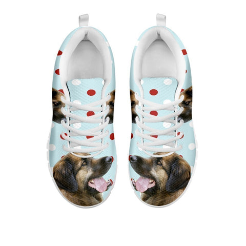 Amazing Leonberger With Red White dots Print Running Shoes For Women-Free Shipping-For 24 Hours Only-Paww-Printz-Merchandise