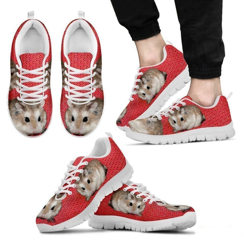 Roborovski Hamster (Black/White) Running Shoes For Men-Free Shipping Limited Edition-Paww-Printz-Merchandise