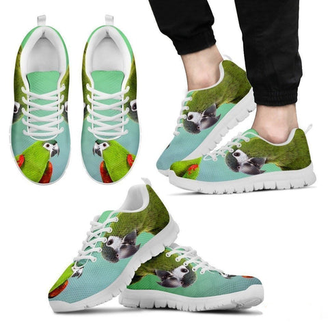 Red Shouldered Macaw Parrot Running Shoes For Men-Free Shipping Limited Edition-Paww-Printz-Merchandise