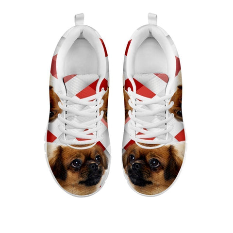 Amazing Tibetan Spaniel Red White Print Running Shoes For Women-Free Shipping-For 24 Hours Only-Paww-Printz-Merchandise