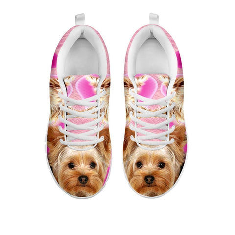 Yorkshire Terrier On Pink Print Running Shoes For Women- Free Shipping- For 24 Hours Only-Paww-Printz-Merchandise