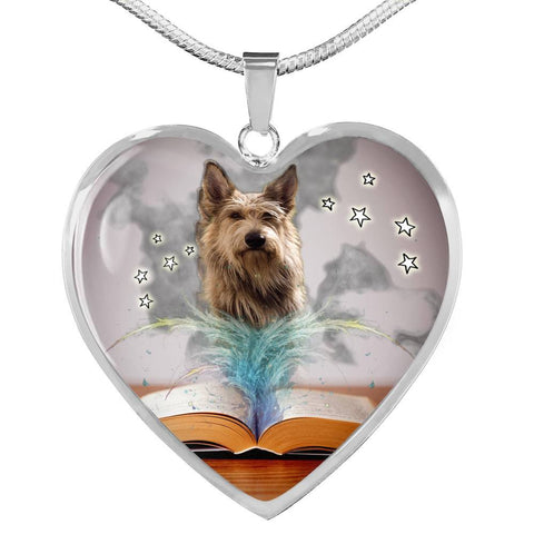 Berger Picard Print Heart Pendant Luxury Necklace-Free Shipping