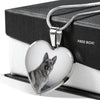 Cute German Shepherd Print Heart Charm Necklace-Free Shipping