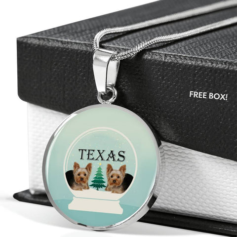 Yorkshire Terrier (Yorkie) Texas Print Luxury Necklace-Free Shipping