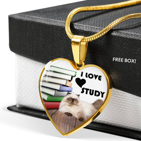 Himalayan Cat Heart Pendant Luxury Necklace-Free Shipping
