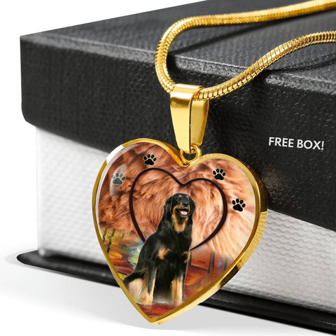 Hovawart Print Heart Pendant Luxury Necklace-Free Shipping