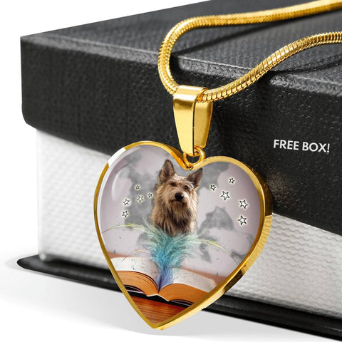 Berger Picard Print Heart Pendant Luxury Necklace-Free Shipping