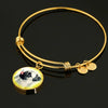 Cute Pug Dog Circle Pendent Luxury Bangle-Free Shipping