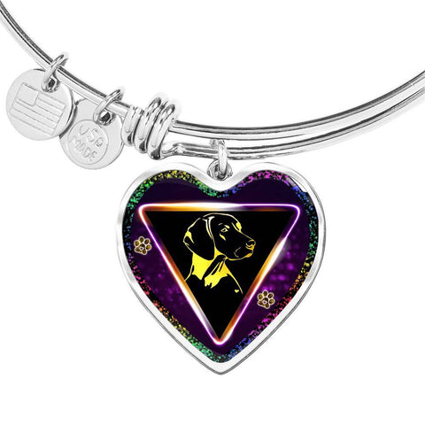 Vizsla Dog Art Print Heart Pendant Bangle-Free Shipping