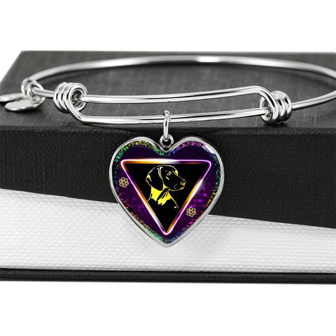 Vizsla Dog Art Print Heart Pendant Bangle-Free Shipping