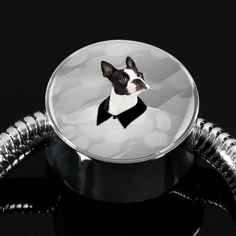 Boston Terrier Print Steel Bracelet-Free Shipping
