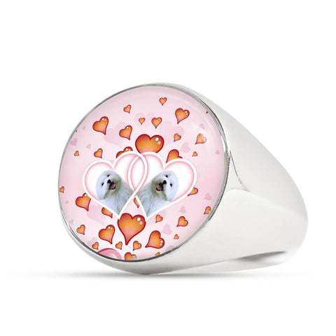 Maltese Dog Print Signet Ring-Free Shipping