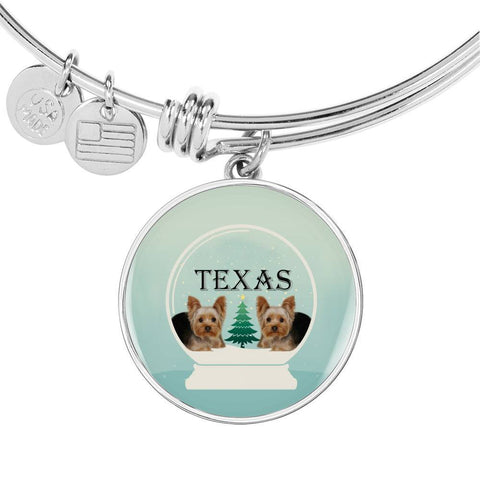 Yorkshire Terrier (Yorkie) Texas Print Bangle-Free Shipping