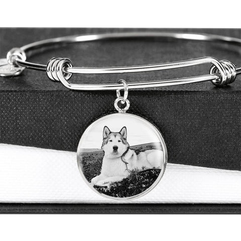 Alaskan Malamute Print Luxury Bangle-Free Shipping