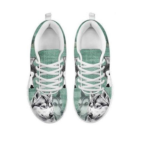 Siberian Husky Sketch Print Running Shoes For Women-Free Shipping-For 24 Hours Only-Paww-Printz-Merchandise