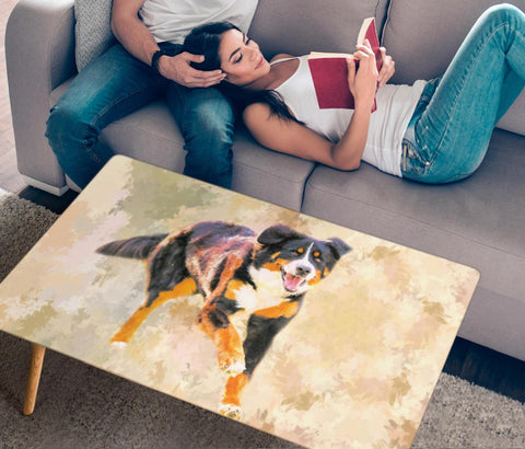 Bernese Mountain Dog Print Rectangular Coffee Table