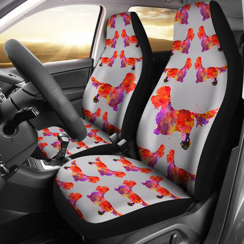 Dandie Dinmont Terrier Dog Pattern Print Car Seat Covers-Free Shipping